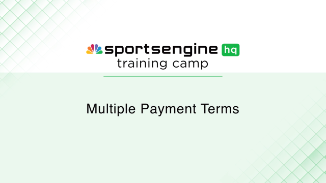 Multiple Payment Terms